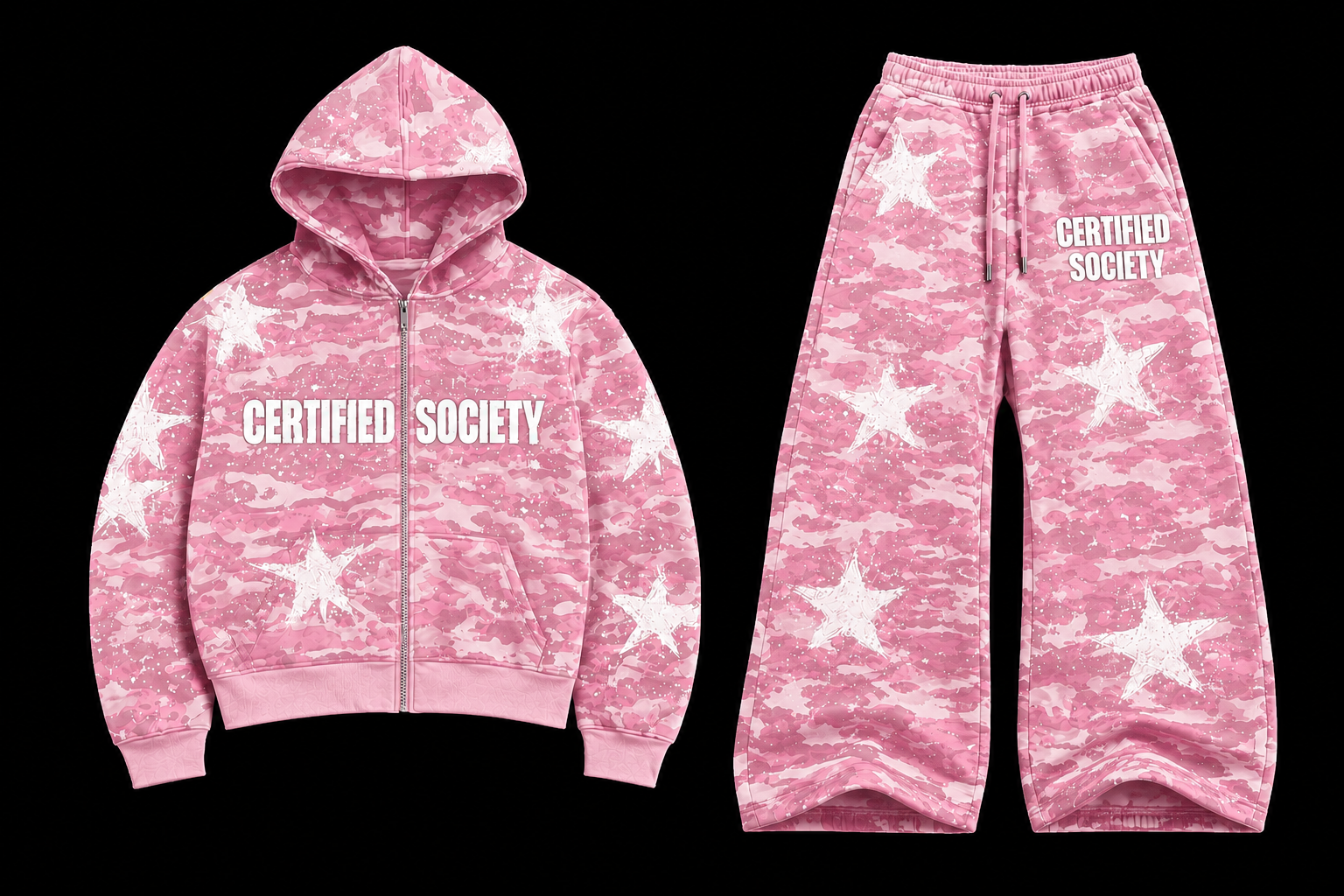 Pink star set